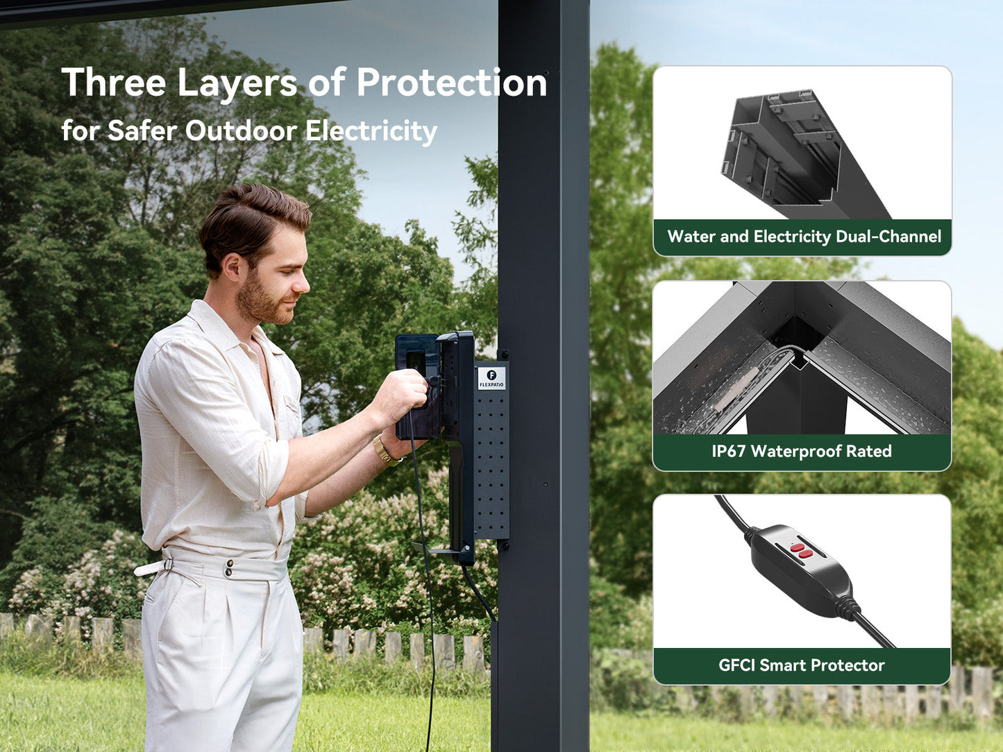 FlexPatio POWER+ Motorized Pergola